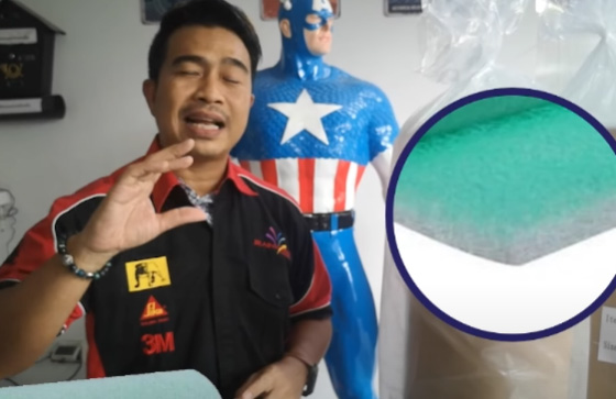 รีวิว ฟิลเตอร์พื้นห้องพ่น ขนาด 0.75x20เมตร
